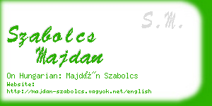 szabolcs majdan business card